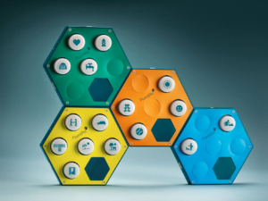 PetNow Talking Pet Buttons in a Hexagon Shape